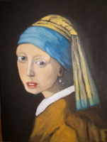 Meisje met de parel (naar Johannes Vermeer)