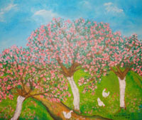 Appelbomen in bloei