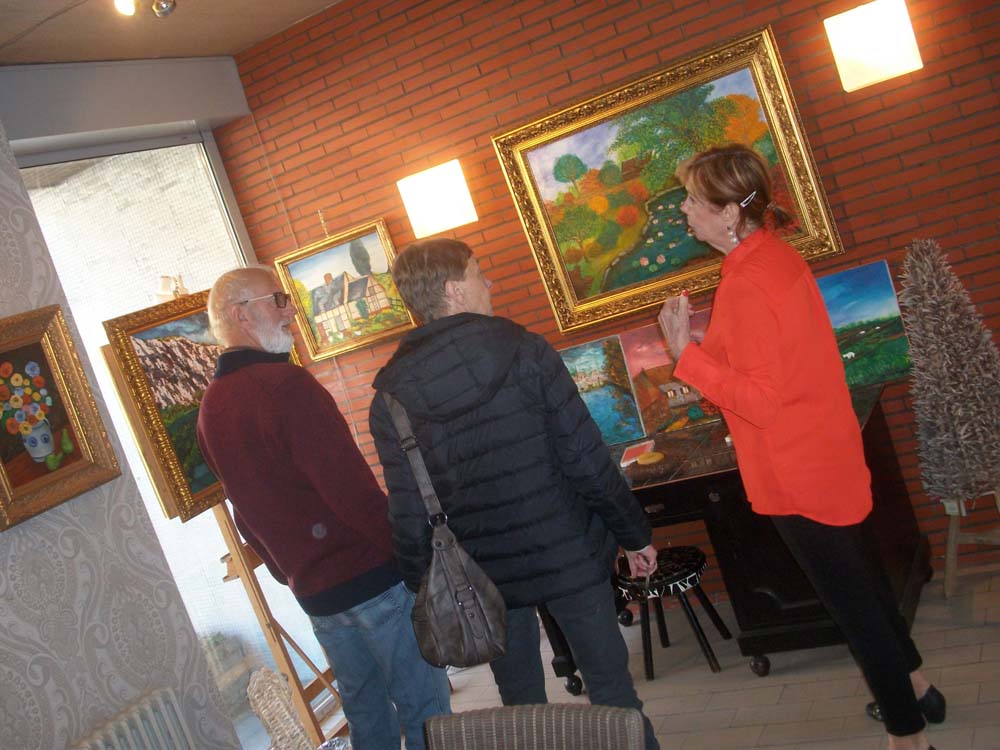Galerie-atelier van schilder Betty Bouckaert tijdens ‘Buren bij kunstenaars’ (Wevelgem, 2018)